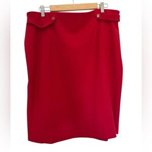 NYC Vibrant Red Pencil Skirt
